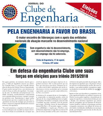 Jornal do Clube de Engenharia nº 557 - Agosto de 2015 1438717952
