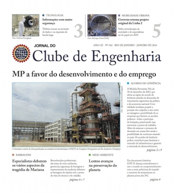 Jornal do Clube de Engenharia nº 562 - Janeiro de 2016 1453496604