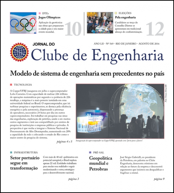 Jornal do Clube de Engenharia nº 569 - Agosto de 2016 1471042292