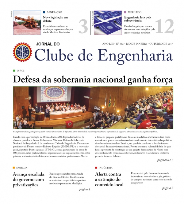 Jornal do Clube de Engenharia nº 583 - Outubro de 2017 1508806526