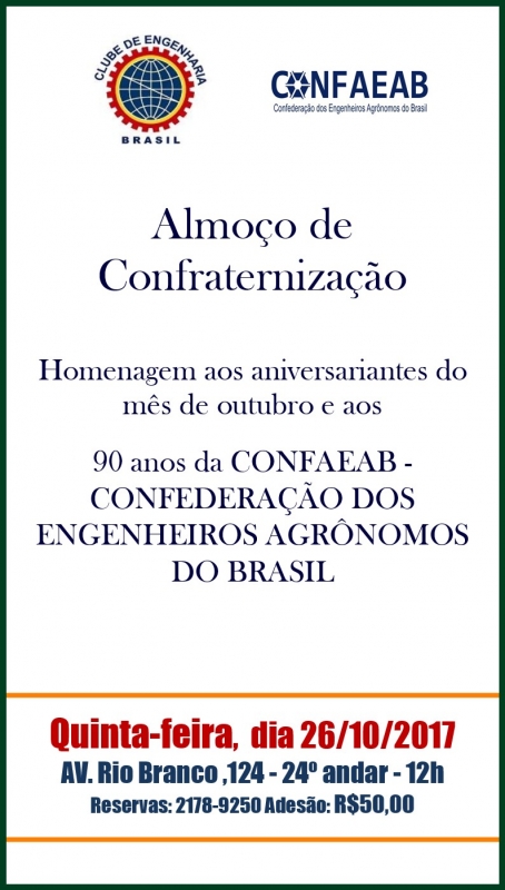 Almoço de confraternização dos aniversariantes de Outubro 1508951521
