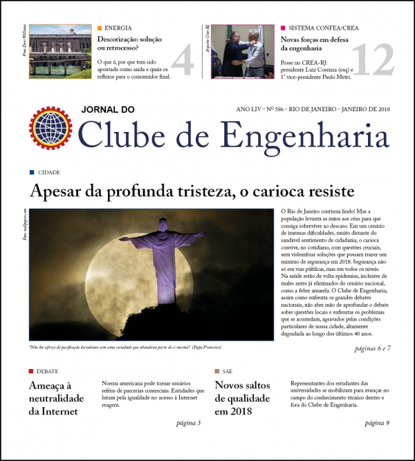 Jornal do Clube de Engenharia nº 586 - Janeiro de 2018 1517260022