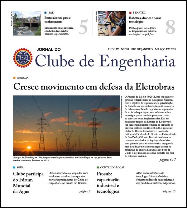Jornal do Clube de Engenharia nº 588 - Março de 2018 1521481083