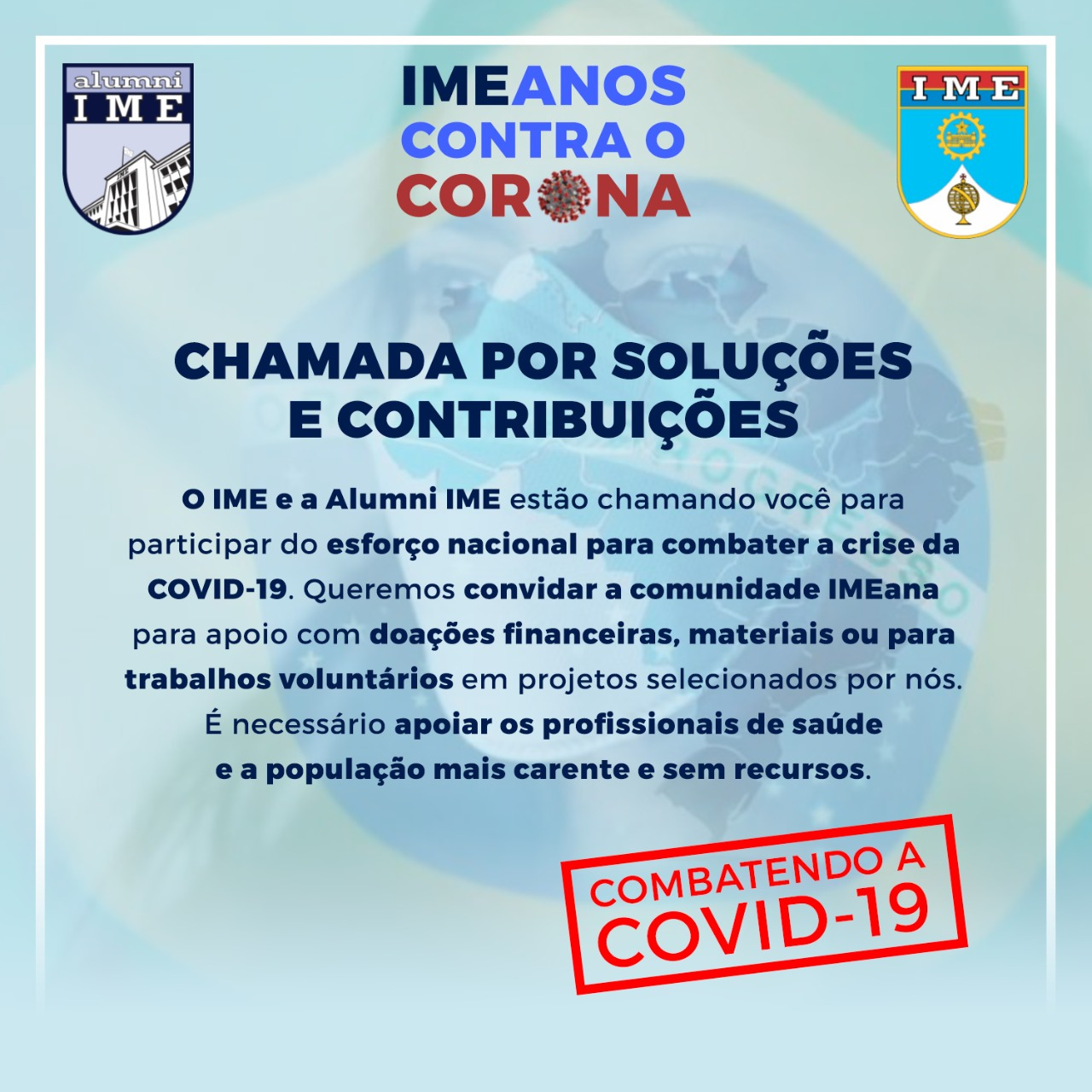 Chamada do IME para soluções e contribuições 27 03 informe ime