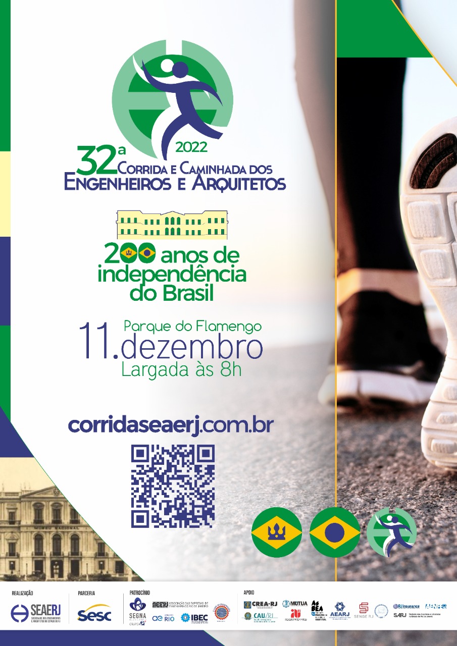 Semana da Engenharia e Arquitetura 2022 cartaz 32 corrida 2022 branco