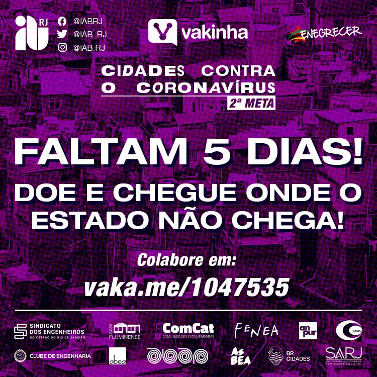 Faltam cinco dias! Doe e chegue onde o Estado não chega! 2 Faltam cinco dias! Doe e chegue onde o Estado não chega! img 20200525 wa0019