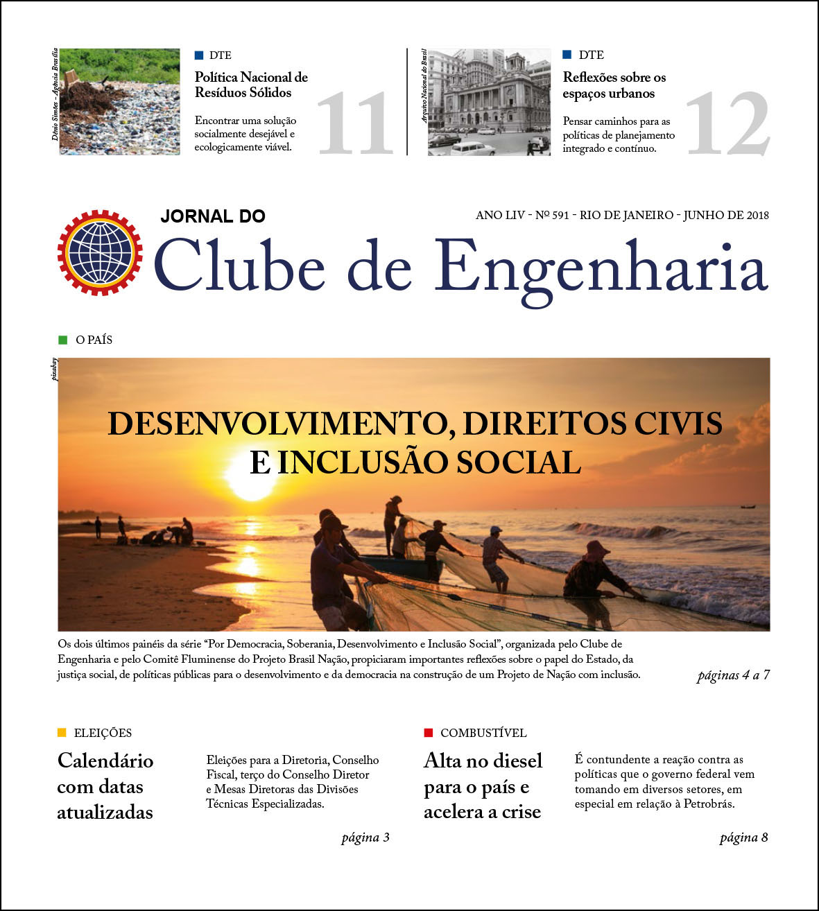 Jornal do Clube de Engenharia nº 591 - Junho de 2018 jornal clube de engenharia 591 tela capaportal 1
