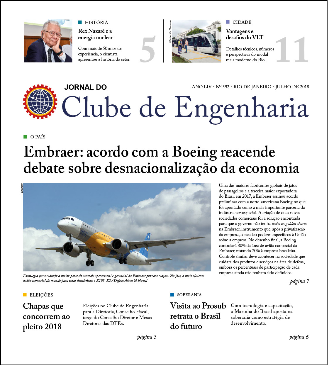 Jornal do Clube de Engenharia nº 592 – Julho de 2018 jornal clube de engenharia 592cc finaltela capa