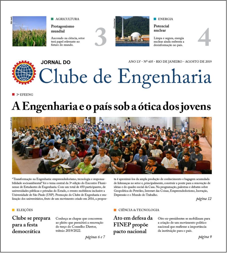 Jornal do Clube de Engenharia nº 605 – Agosto de 2019 jornal clube de engenharia 605 finaltela capa