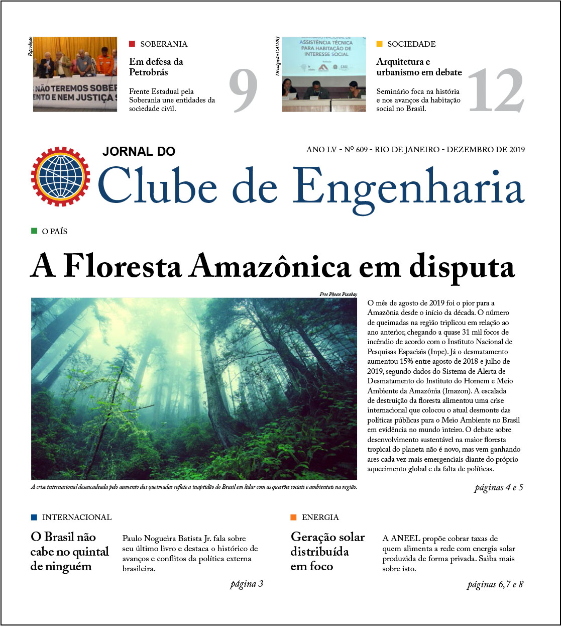 Jornal do Clube de Engenharia nº 609 – Dezembro de 2019 jornal clube de engenharia 609 finaltela capa