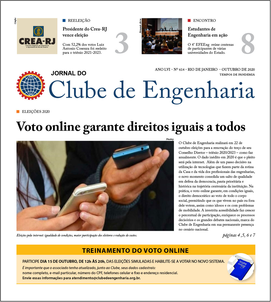 Jornal do Clube de Engenharia nº 614 jornal clube de engenharia 614 finaltela capa