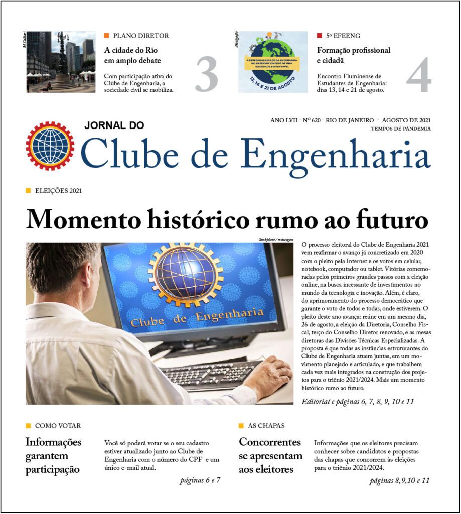 Jornal do Clube de Engenharia nº620 jornal clube de engenharia 620 capa