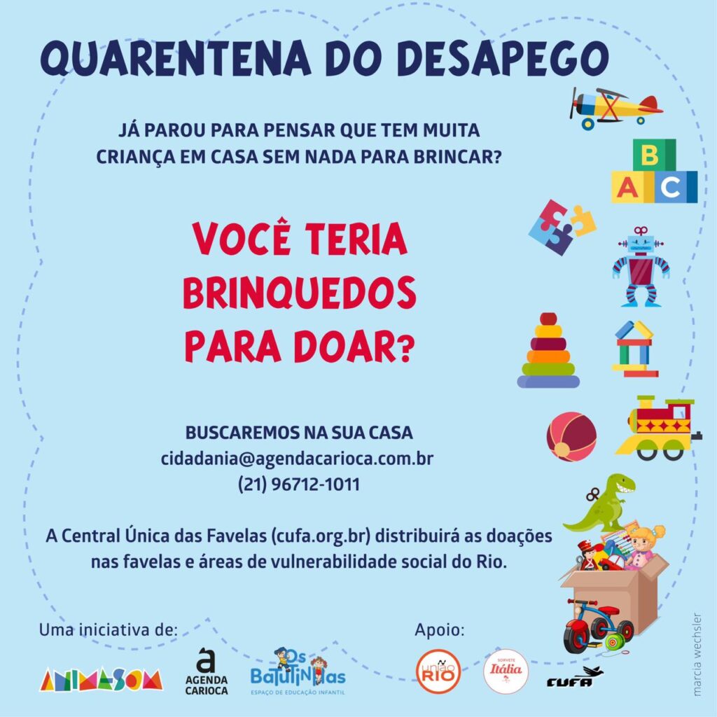Quarentena do Desapego: campanha pede doações para crianças 1 Quarentena do Desapego: campanha pede doações para crianças quarentena do desapego