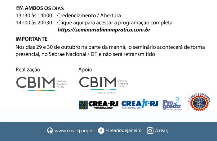 Seminário Internacional "O BIM na prática" - transmissão ao vivo seminario bim