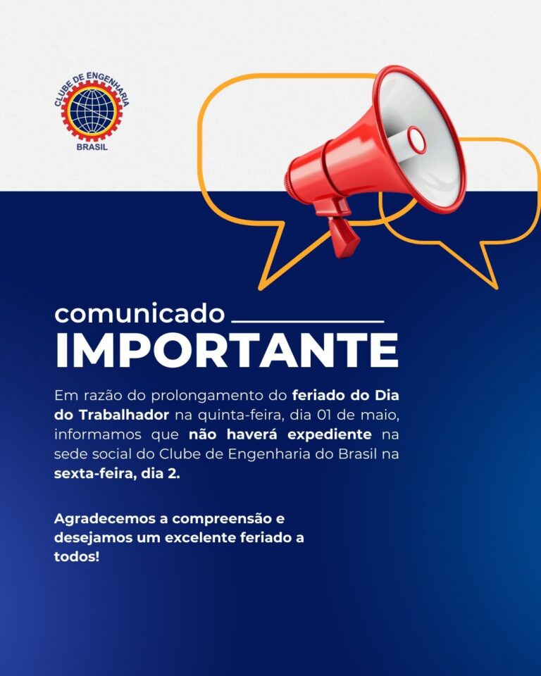 Clube de Engenharia comunicado comunicado