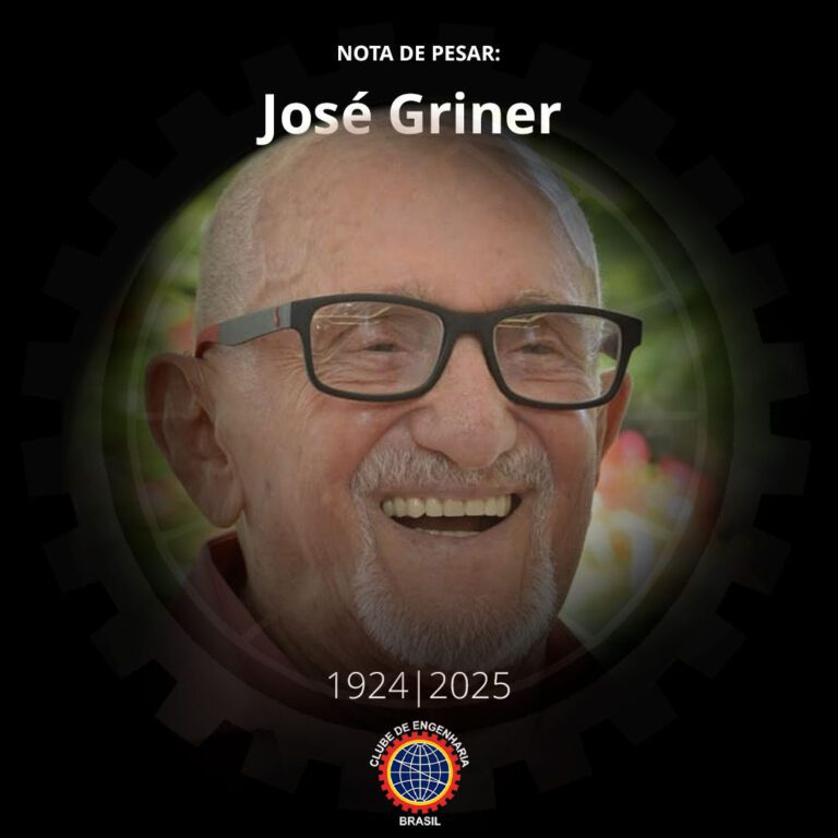 Clube de Engenharia nota de falecimento jose griner 1924 2025 nota de falecimento jose griner 1924 2025