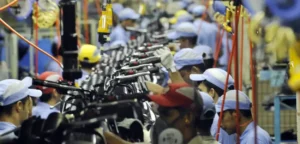 Indústria de motocicletas no Polo Industrial de Manaus (Foto: Agência Brasil )