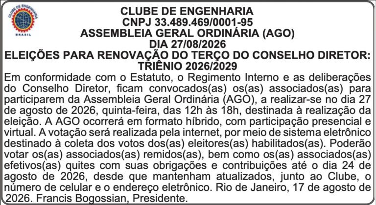Clube de Engenharia eleicoes 2026 eleicoes 2026