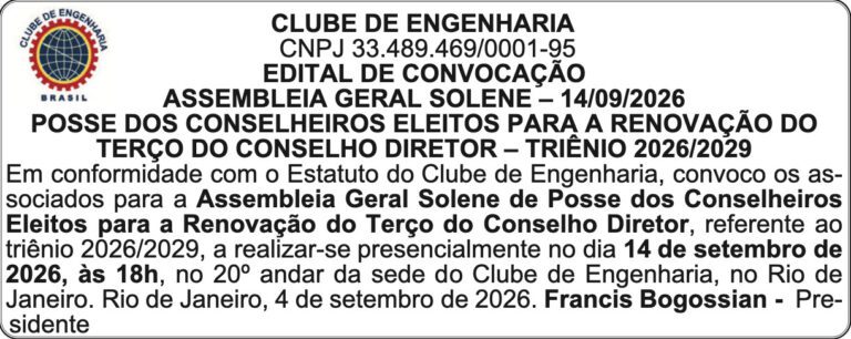 Clube de Engenharia edital de posse edital de posse 1