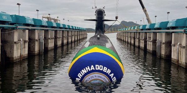 Lançamento do submarino Tonelero. Crédito: Marinha do Brasil