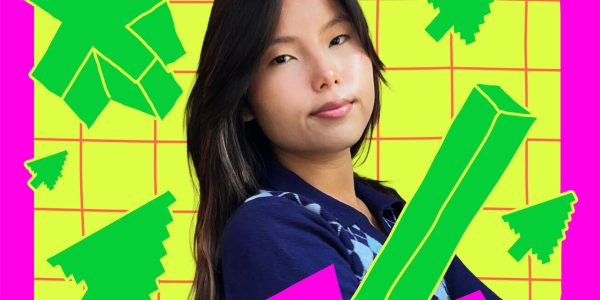 Com Yume’s Spellbook, Larissa Ayumi Okabayashi apresenta modelos de linguagem ao público por meio de uma interface interativa no estilo de um livro de histórias. Crédito: Divulgação